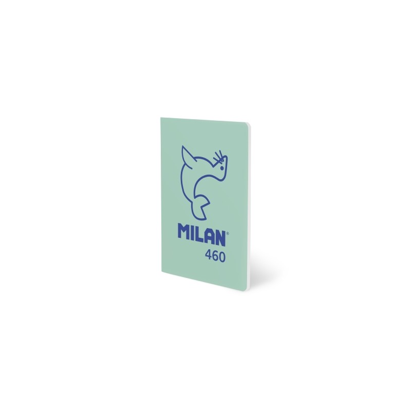 Milan 460 Since 1918 Taccuino A5 rilegato con punti metallici - Carta a righe - 24 fogli da 95 g - Colore menta