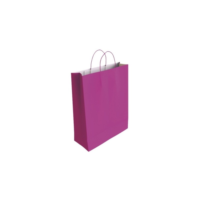 Borsa Bismark in carta di cellulosa - Dimensioni 40x14x32 cm - Colore fucsia