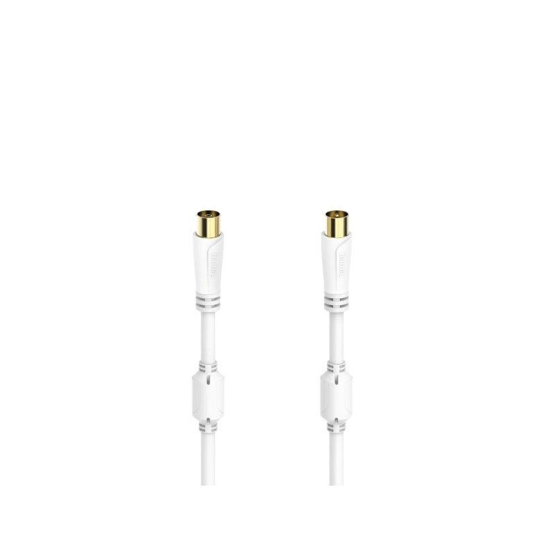 Cavo coassiale per antenna Hama Essential maschio/femmina - Lunghezza 0.75 m - Terminali placcati in oro - Tripla scherm