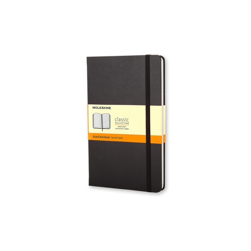 Taccuino Moleskine Classic con copertina rigida - Carta avorio a righe - 70 g/m² - Apertura a 180° - Angoli arrotondat