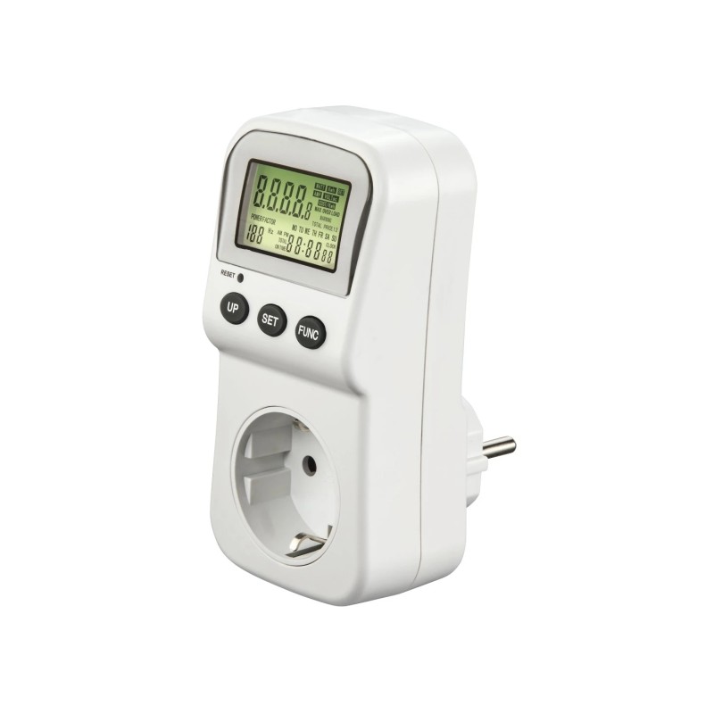 Hama Presa con contatore digitale di consumo - Potenza massima 3680 W - Display LCD - Colore: bianco