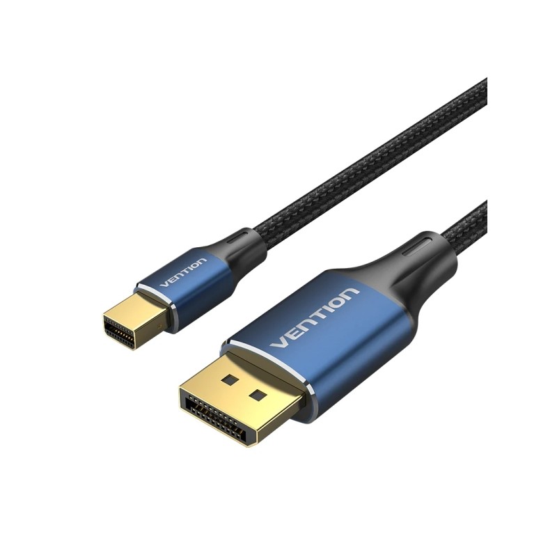 Cavo Vention DisplayPort 1.4 8K - Lunghezza 1.5 m - PVC con intreccio in cotone - Da DP maschio a MiniDP maschio - Conne
