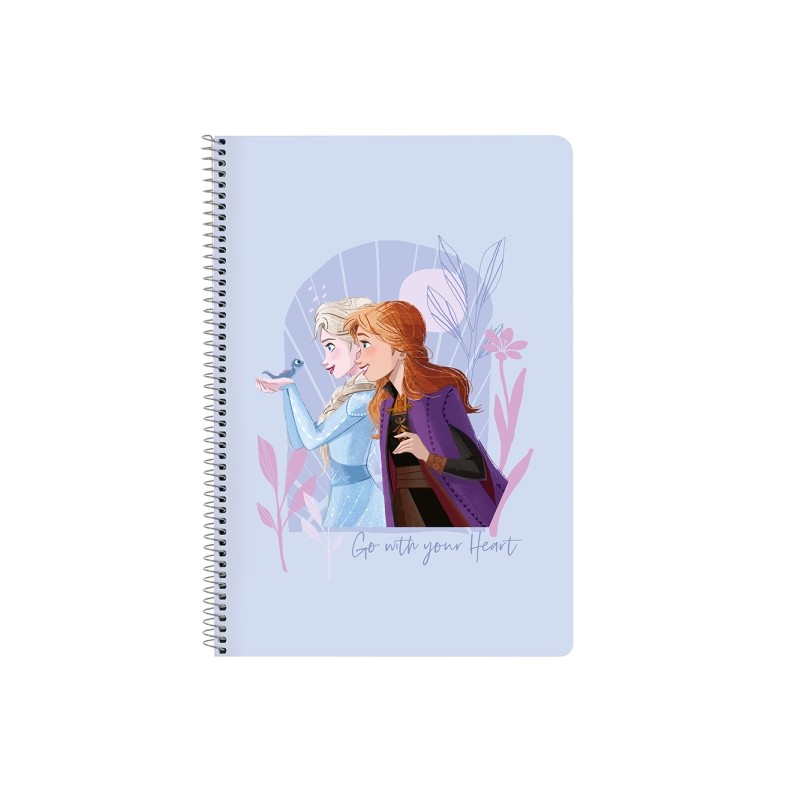 Safta Frozen Believe Quaderno a spirale - Formato Folio - Copertine laminate - Spirale metallica - 80 fogli a quadretti 