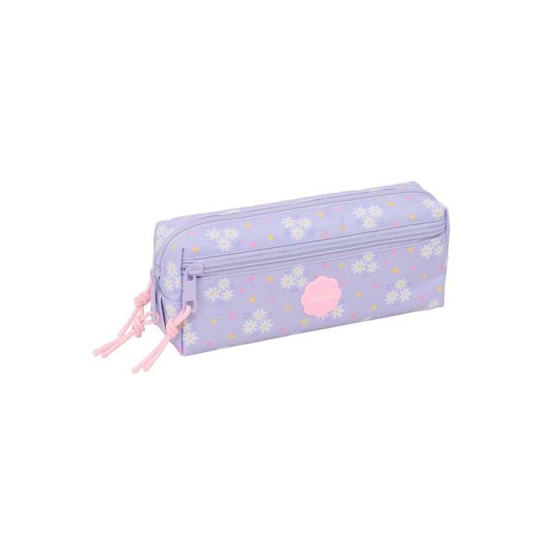 Safta Bouquet Portatutto - 3 scomparti con cerniere - Elastico - 0.98 L - 220x60x85 mm - Colore viola