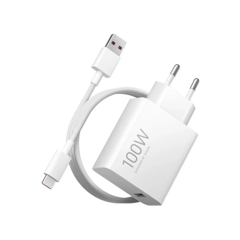Caricabatterie da parete Xiaomi GAN da 100 W per smartphone con porta USB-A da 100 W + cavo - Riconoscimento intelligent