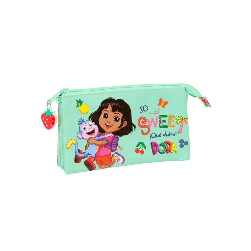Safta Dora Portatutto - 3 scomparti con cerniera - Tasca interna - 0.6 L - 220x30x120 mm - Colore menta