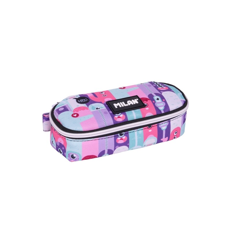 Milan Aliens 2 Custodia multiuso - Ovale - Chiusura con cerniera - Rete interna - 20.5x9x5.5 cm - Colore rosa