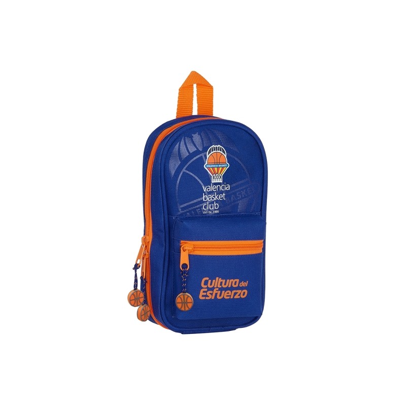 Safta Valencia Basket Zaino a penna - 33 pezzi - Gomma - Matita - Forbici - Temperamatite - Penne a sfera - Evidenziator