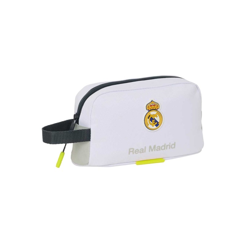 Safta Real Madrid Borsa termica per alimenti da 1.7 L - Manico - Chiusura a cerniera - 21.5 x 12 x 6.5 cm - Colore bianc