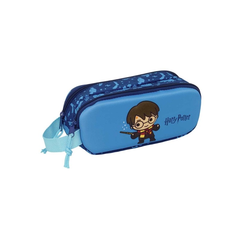 Safta Harry Potter Borsa multiuso 3D - 2 scomparti con cerniera - Manico laterale - Capacità 1 L - 21x8x6 cm - Colore b