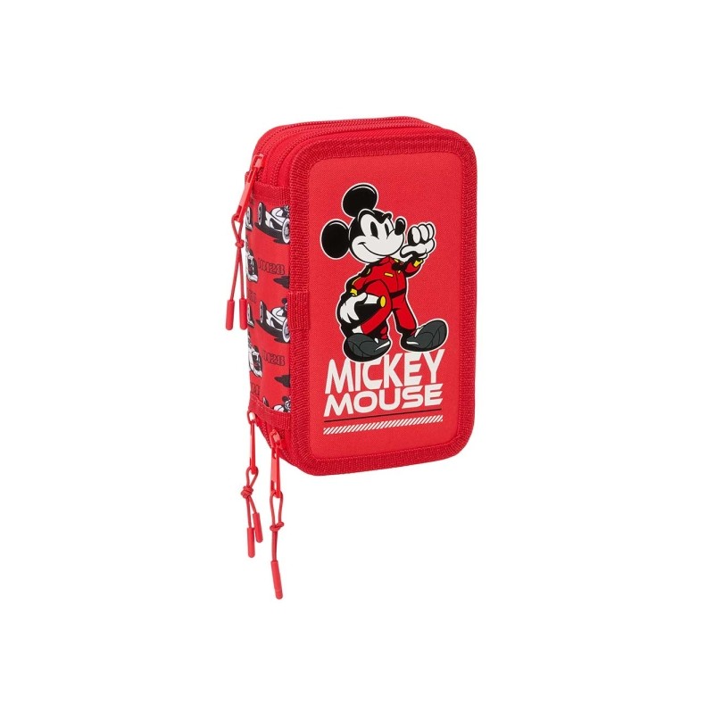 Safta Mickey and Friends Racing Astuccio a 3 ripiani - 37 pezzi - Gomma - Matita - 2 penne a sfera - Temperamatite - 2 r