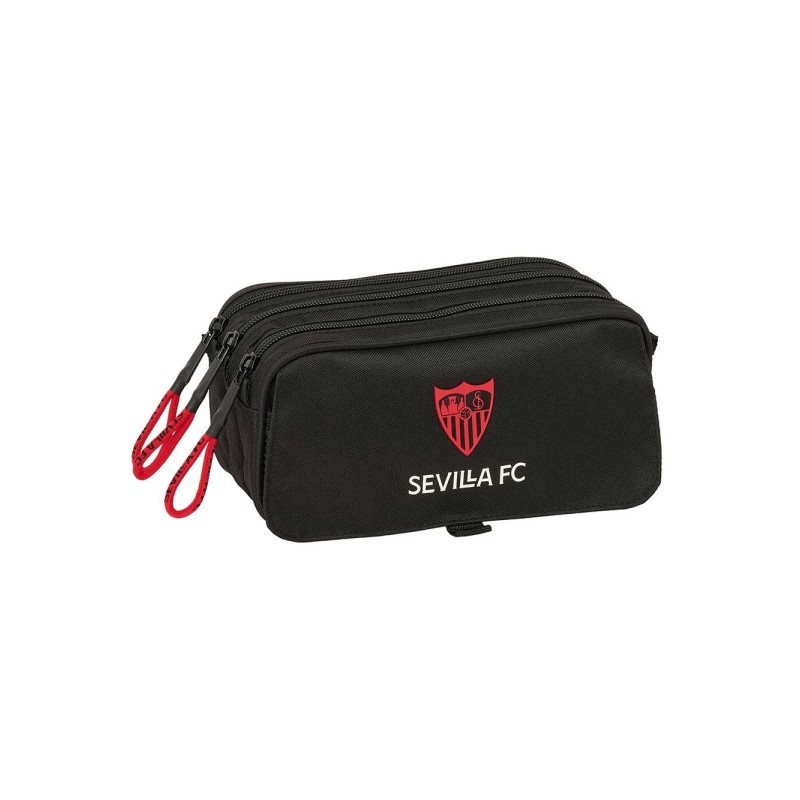 Safta Sevilla FC Borsa multiuso - 3 scomparti con cerniera - Cinturino posteriore regolabile - Tasca frontale a rete con