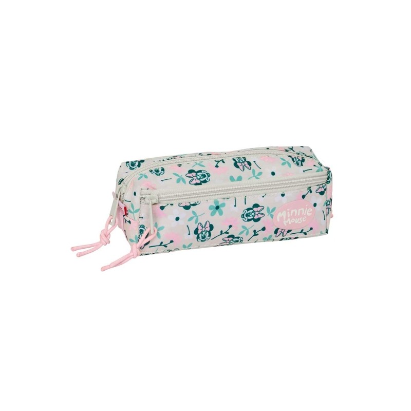 Safta Minnie Mouse Minty Borsa multiuso - 3 scomparti con cerniera - Elastico - 0.98 L - 220x60x85 mm - Colore rosa past