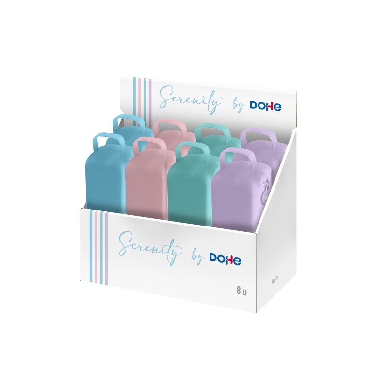 Dohe Serenity Espositore con 8 tasche portaoggetti - Cerniera - Maniglia in gomma - Silicone morbido al tatto - Maniglia