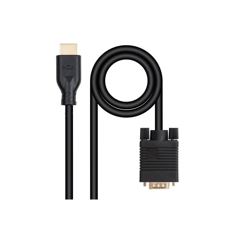 Cavo convertitore da VGA a HDMI - VGA/M-HDMI/M - 1.8 m - Colore: nero