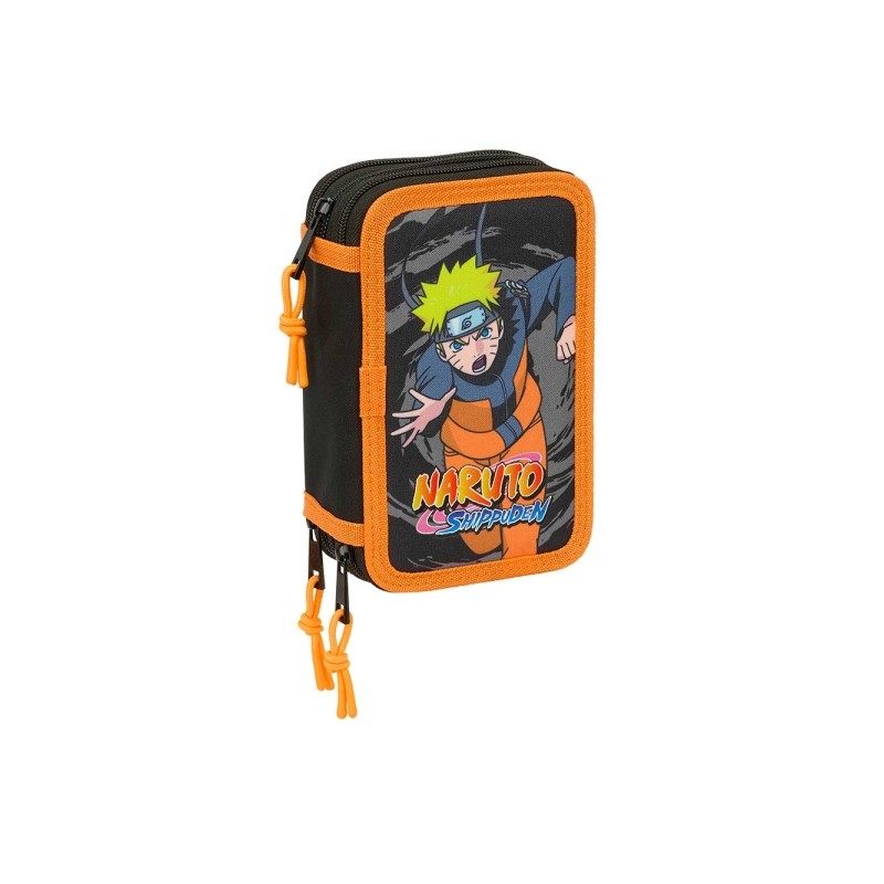 Safta Naruto Astuccio a 3 ripiani - 37 pezzi - 1.3 L - Gomma - Matita - Penne a sfera - Temperamatite - Righelli - 16 co