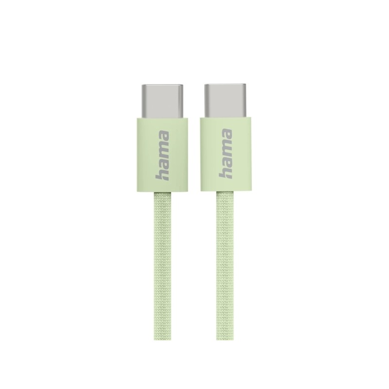 Cavo USB-C in tessuto Hama. maschio - Potenza massima 60 W - Lunghezza 1 m - Nylon - Velocità fino a 480 Mbps - Scherma