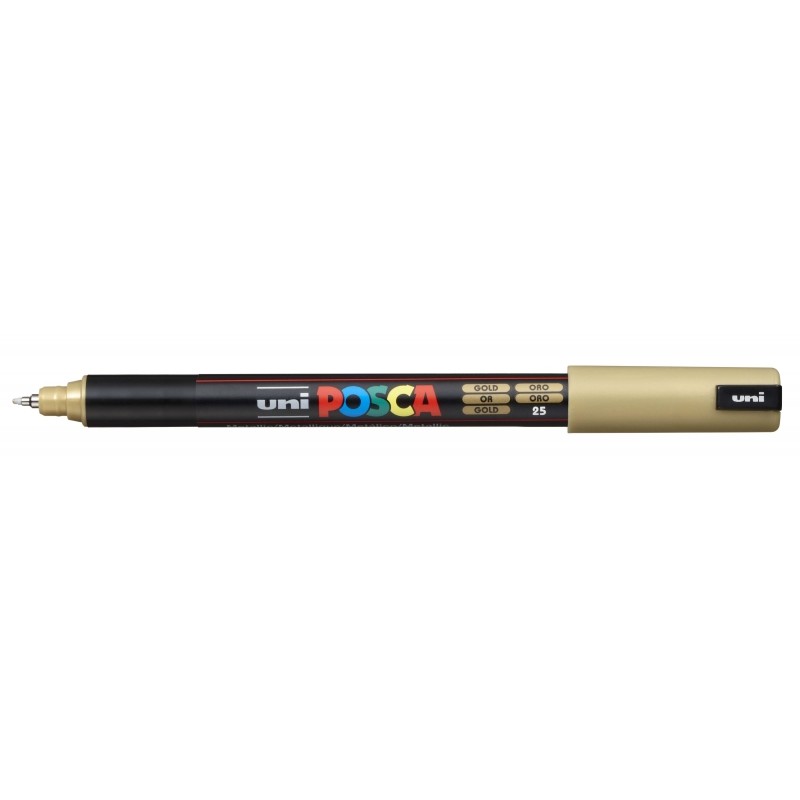 Posca PC-1MR Pennarello a vernice - Punta a rullo in fibra da 0.7 mm - Linea extrafine - Inchiostro pigmentato a base d'
