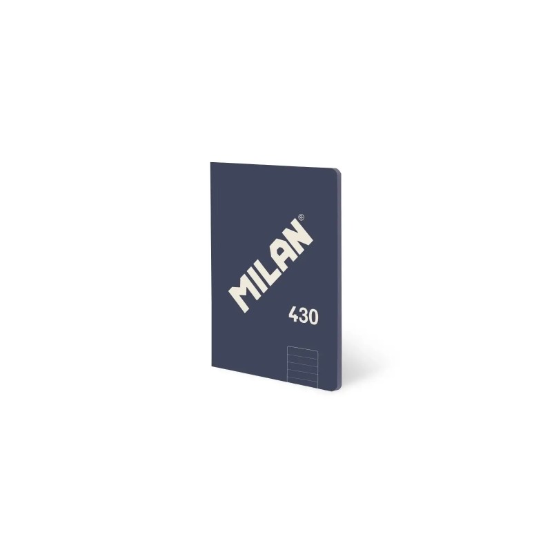Milan 430 Quaderno rilegato in colla. formato A5. a righe da 1 linea ogni 7 mm - 48 fogli da 95 g/m² - Microperforato -