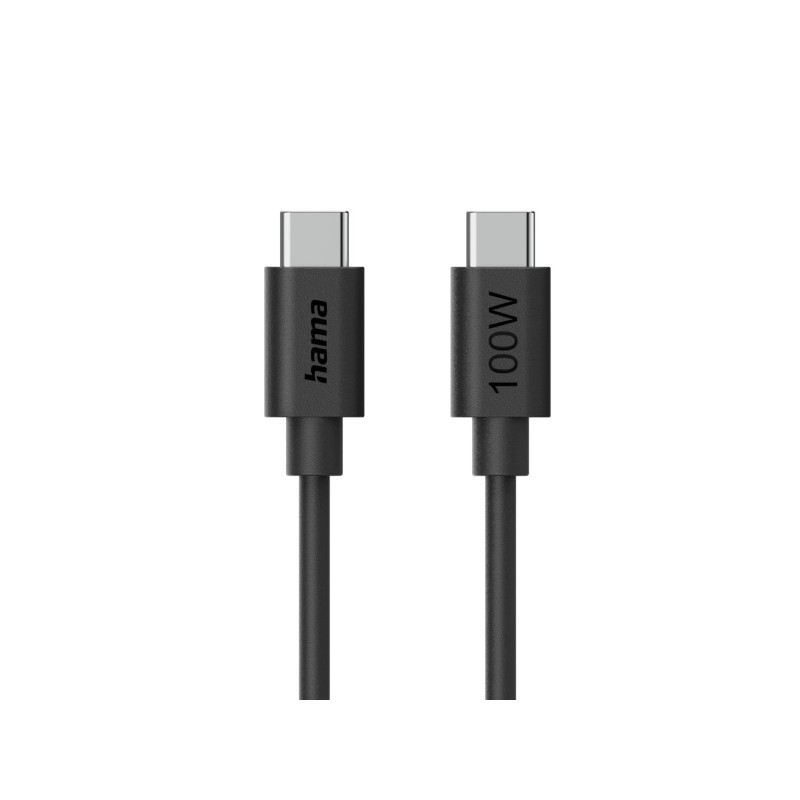 Cavo USB-C maschio Hama - Lunghezza 1.2 m - Velocità fino a 480 Mbps - Colore: nero