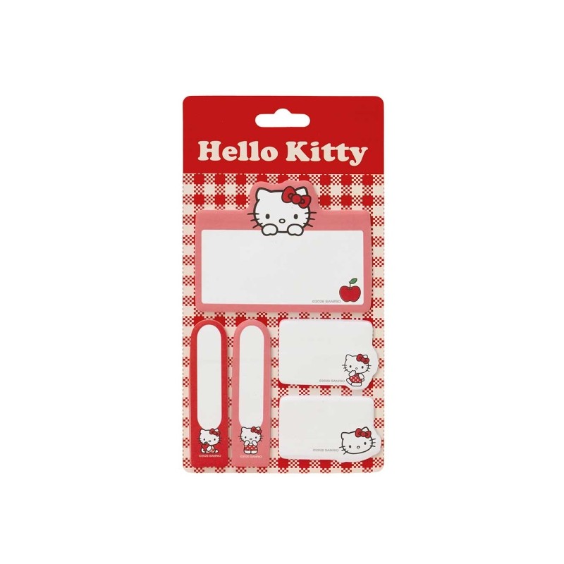 Safta Hello Kitty - Confezione di post-it - Formati assortiti - Etichetta da appendere - 10x20 cm - Colori: rosso e bian
