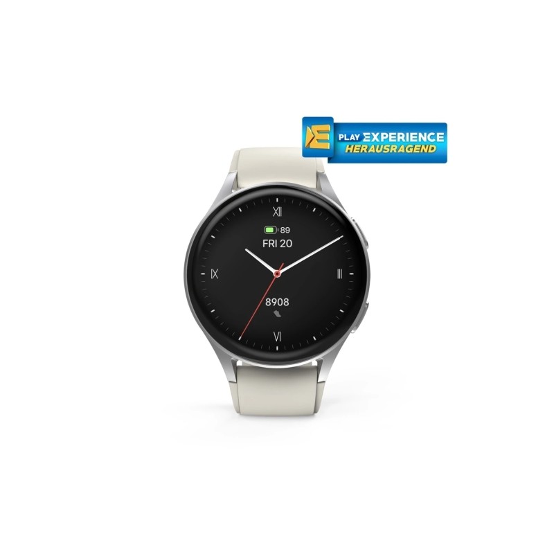 Hama 8900 Smartwatch - Bluetooth 5.3 - Batteria da 300 mAh - Display AMOLED da 1.32 - IP68 - Alluminio - Cinturino in si