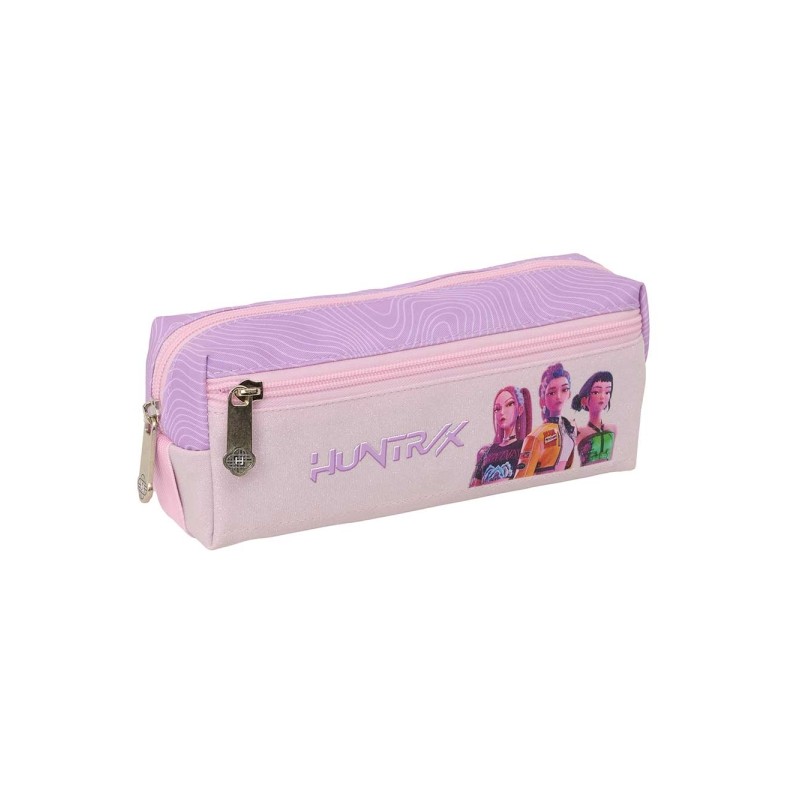 Safta K-Pop Demon Hunters Iconic Borsa multiuso - 3 scomparti con cerniera - Elastico - Compatta - 22x8.5x6 cm - Colore 