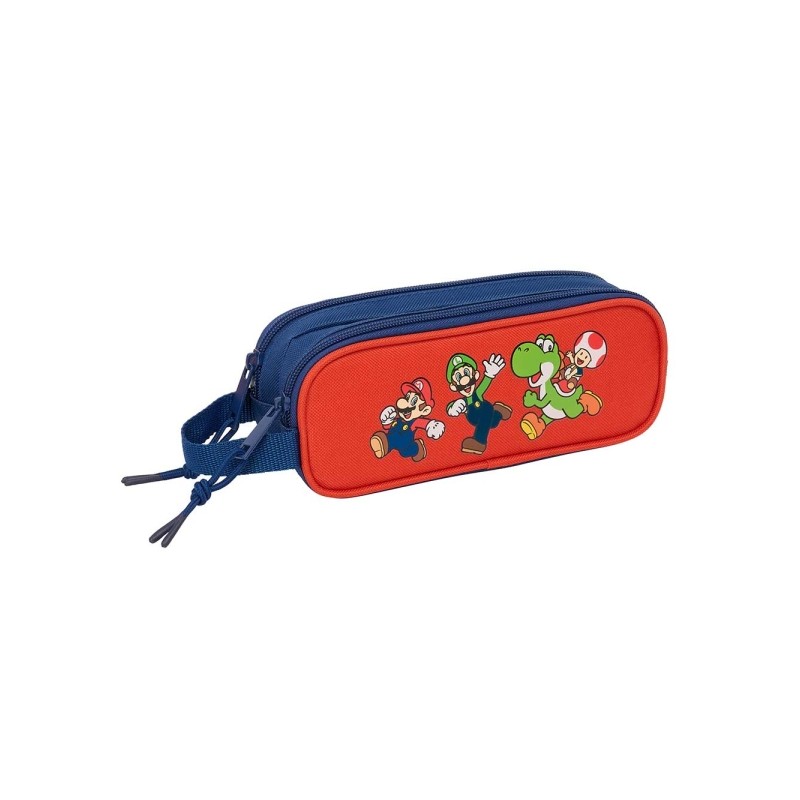 Safta Super Mario Mamma Mia Borsa multiuso - 2 scomparti con cerniera - Manico laterale - 1 L - 210x60x80 mm - Colore ro