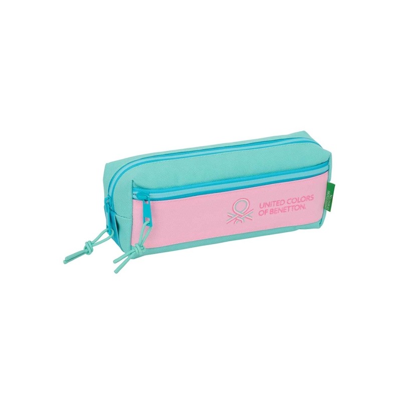 Safta Benetton Dolce Borsa multiuso - 3 scomparti con cerniera - Elastico - 0.98 L - 220x60x85 mm - Colore rosa pastello