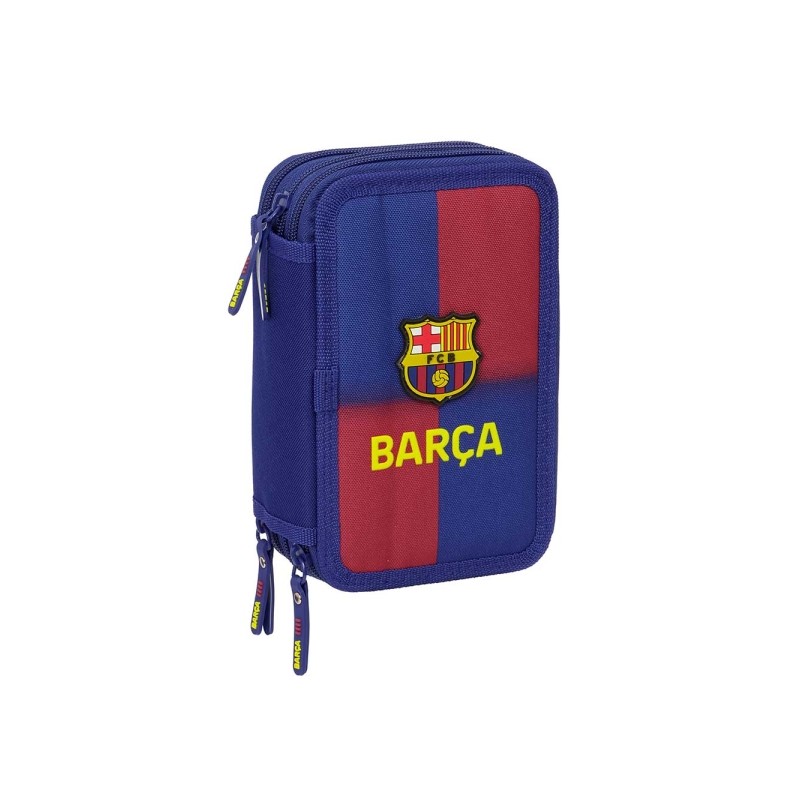 Safta F.C. Barcelona Astuccio da 1.3 L con 37 pezzi - 3 scomparti - Chiusura con cerniera - 12.5 x 19.5 x 5.5 cm - Color