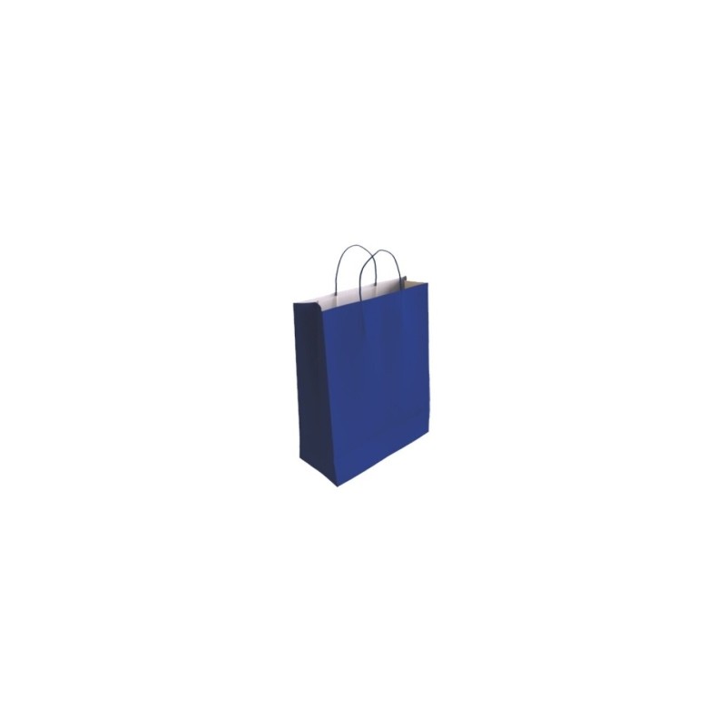 Borsa di carta di cellulosa Bismark - Dimensioni 24x8x18 cm - Colore: blu