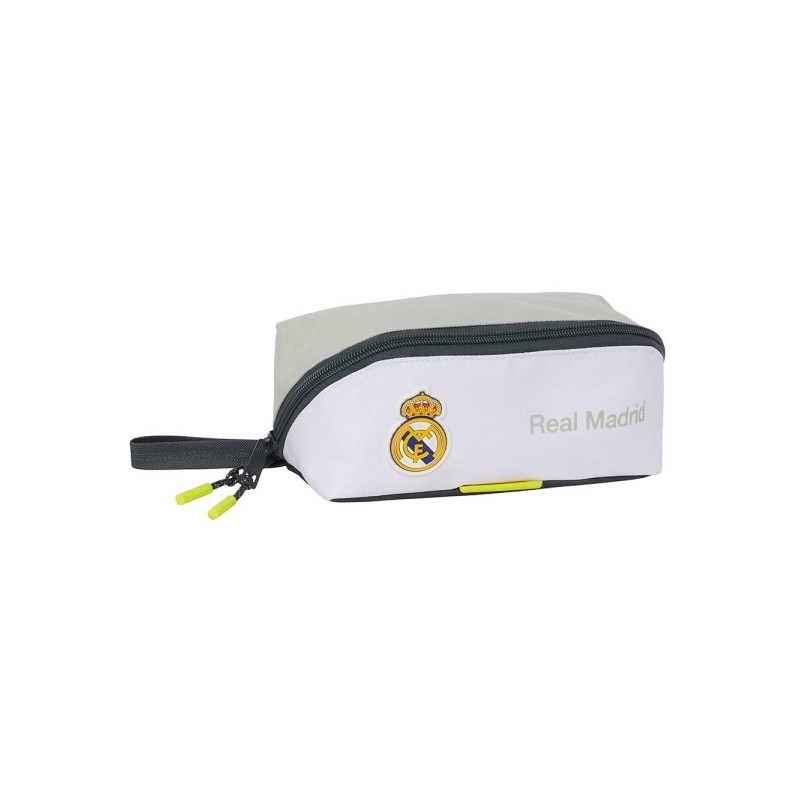 Safta Real Madrid Borsa multiuso da 2.2 L - Manico - Cerniera diagonale - 20x8x8 cm - Colore bianco e nero