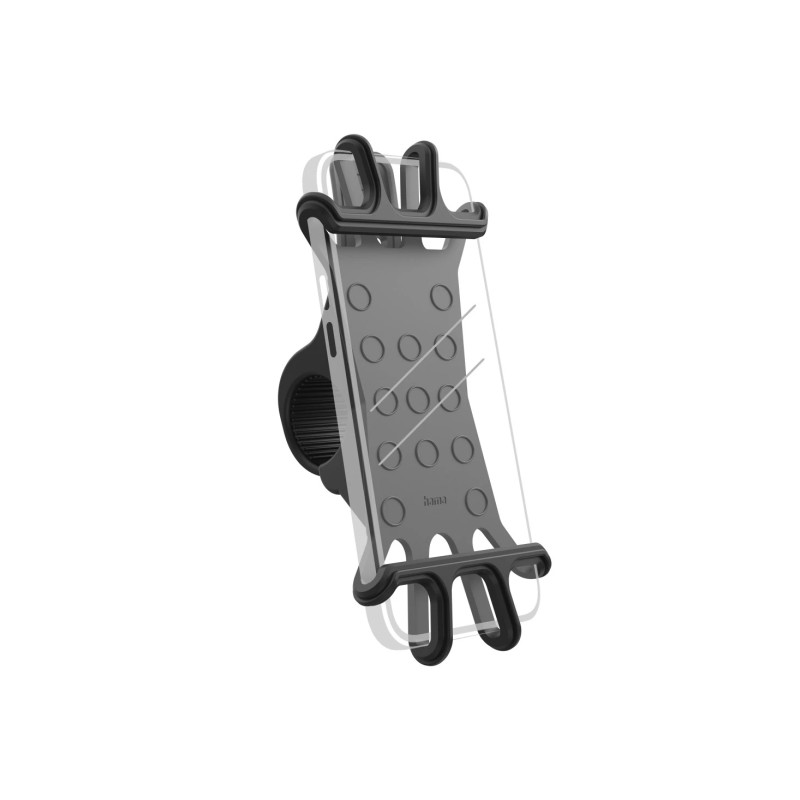 Hama Flexible - Supporto per smartphone da bicicletta - Silicone flessibile - Peso massimo 200 kg - Larghezza del dispos
