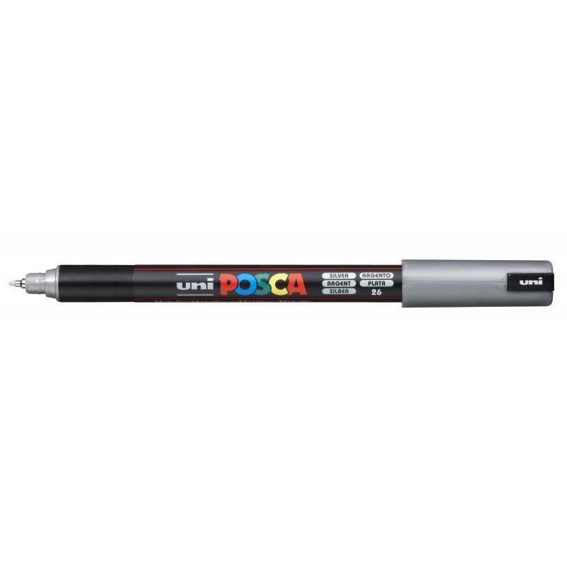 Posca PC-1MR Pennarello a vernice - Punta a rullo in fibra da 0.7 mm - Inchiostro pigmentato a base d'acqua - Resistente