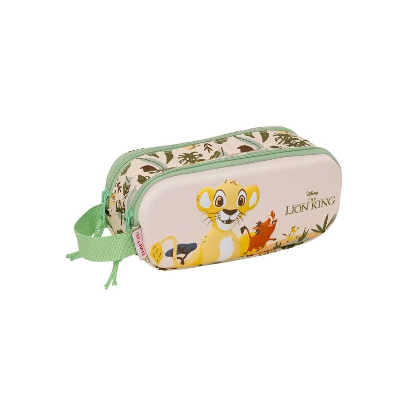 Safta Il Re Leone Borsa portaoggetti 3D - 2 scomparti con cerniera - Manico laterale - Capacità 1 L - 21x8x6 cm - Color