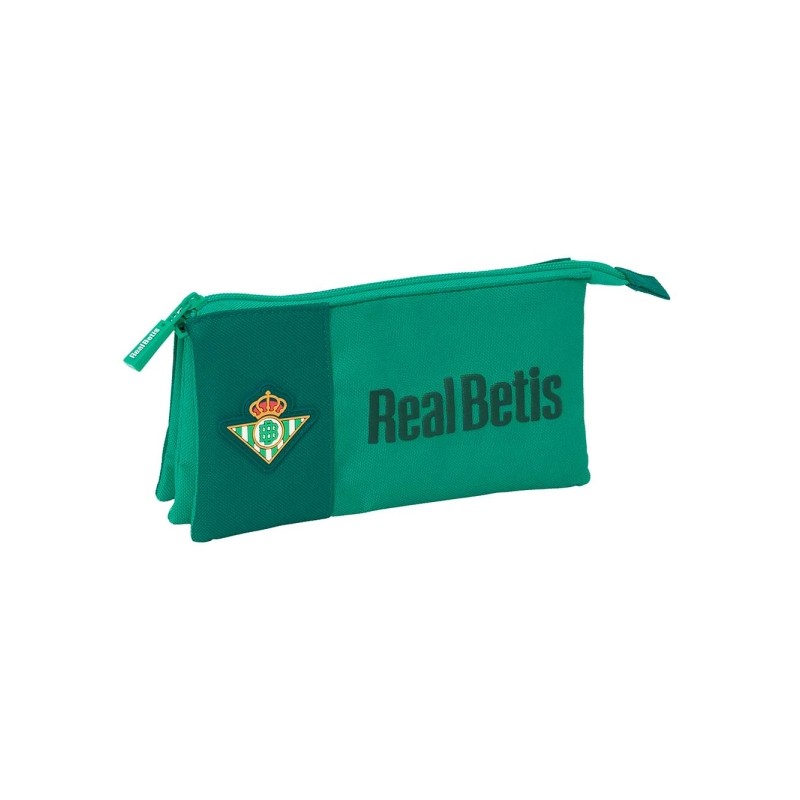 Safta Real Betis Balompie Borsa multiuso - 3 scomparti con cerniera - Tasca interna - Resistente all'acqua - 220x30x120 