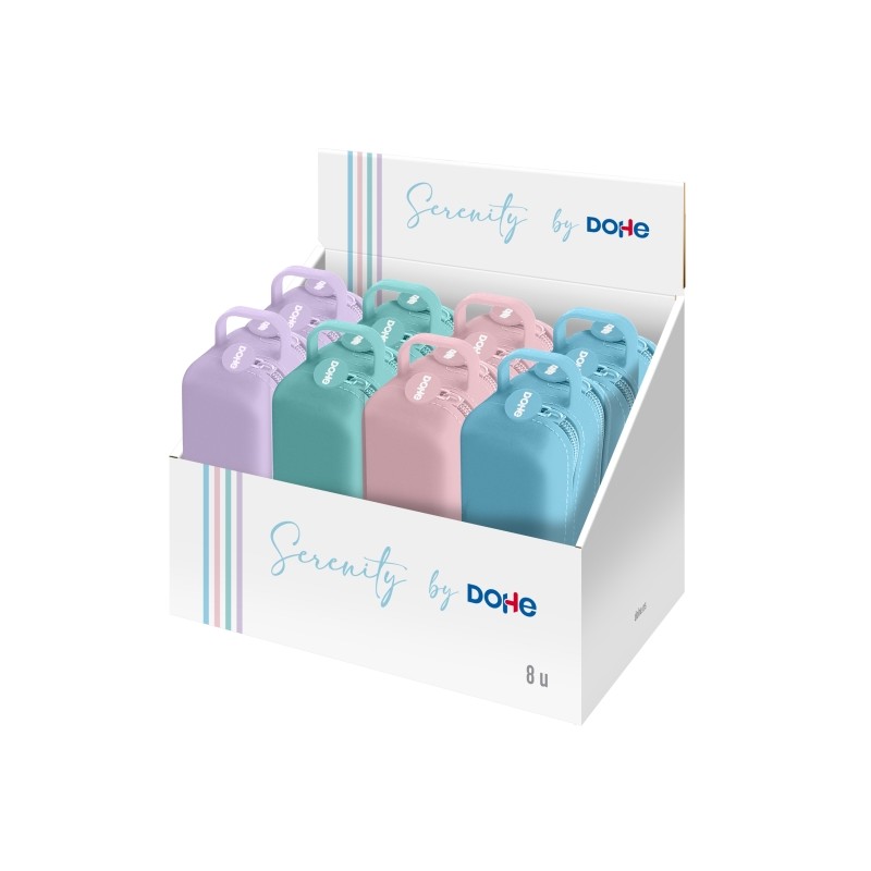 Dohe Serenity Espositore con 8 tasche portaoggetti - 2 cerniere - Maniglia in gomma - Silicone morbido al tatto - Manigl