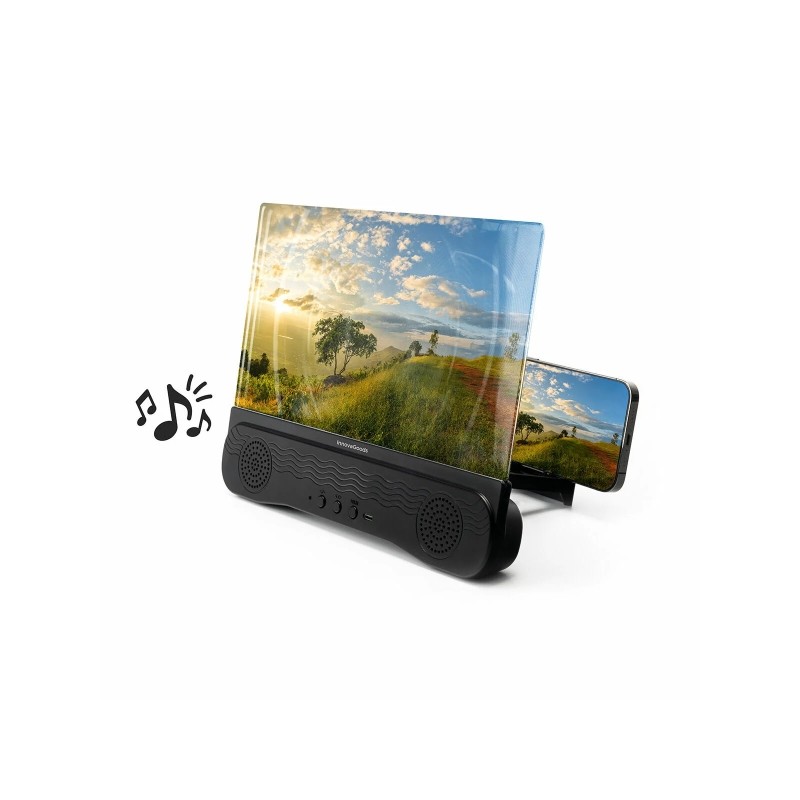 Innovagoods Screenier: amplificatore dello schermo per cellulari con altoparlante - Bluetooth - Autonomia 180 min - 1200