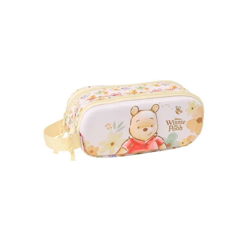Safta Winnie the Pooh Borsa multiuso 3D - 2 scomparti con cerniera - Manico laterale - Capacità 1 L - 21x8x6 cm - Color
