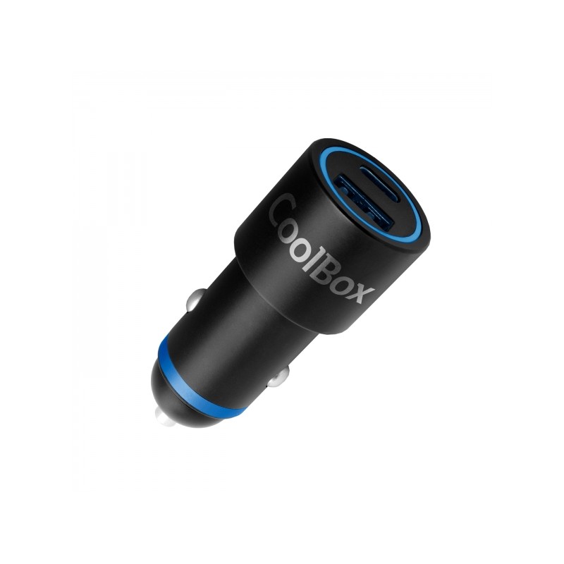 Coolbox Caricabatteria da auto - 48 W - QC3.0 e PD1.2 - USB-A e USB-C - Colore: nero