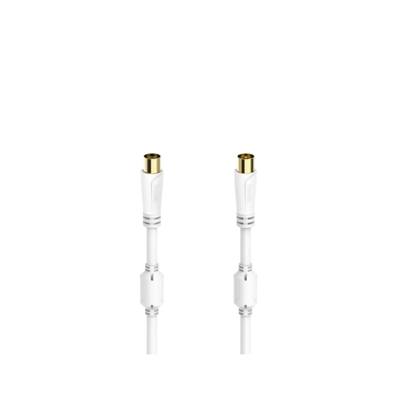 Cavo coassiale per antenna Hama Essential maschio/femmina - Lunghezza 1.5 m - Terminali placcati in oro - Tripla scherma