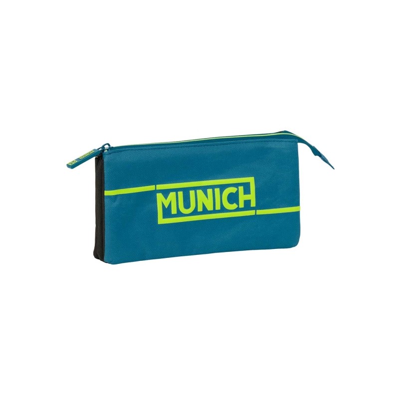 Safta Munich Land Borsa portaoggetti - 3 scomparti con cerniera - Tasca interna - 0.6 L - 220x30x120 mm - Colore blu scu