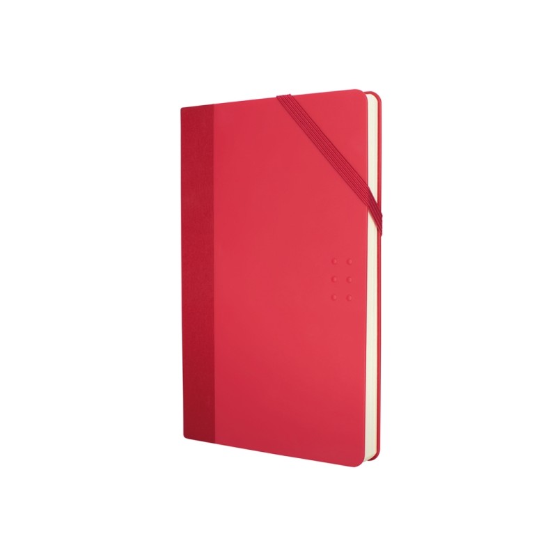 Milan Paperbook Colours Taccuino medio - Carta liscia - 208 fogli da 80 g - Chiusura elastica - Colore rosso
