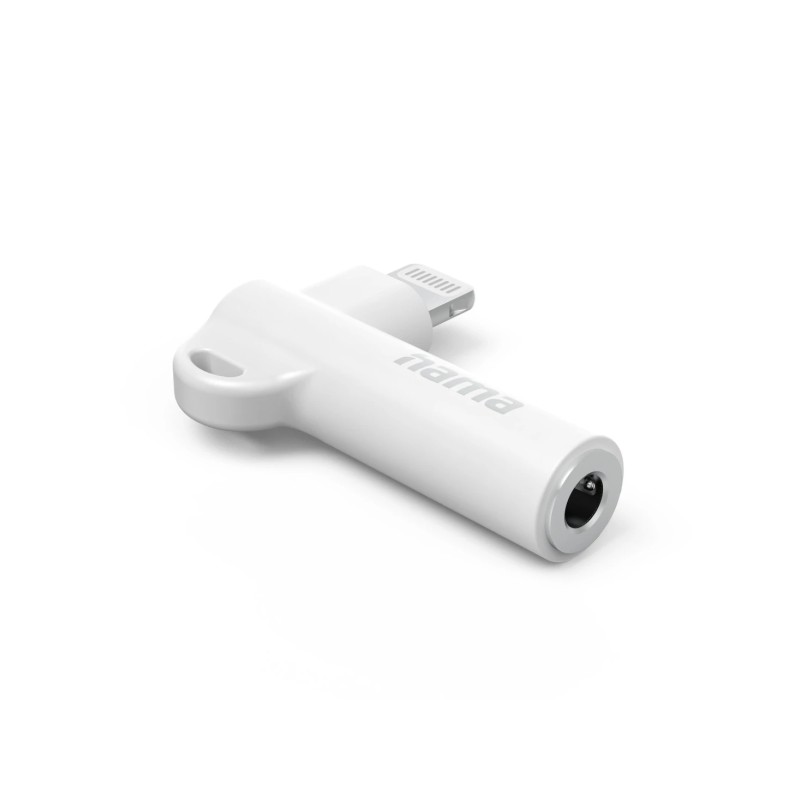 Adattatore angolato Hama - 90° - Lightning maschio - Jack da 3.5 mm femmina - Colore bianco
