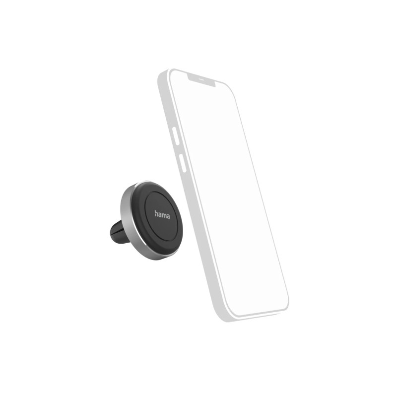 Hama Magnet Supporto da auto per smartphone - Magnetico - Pinza per griglia - Peso massimo 200 g - Universale - Allumini