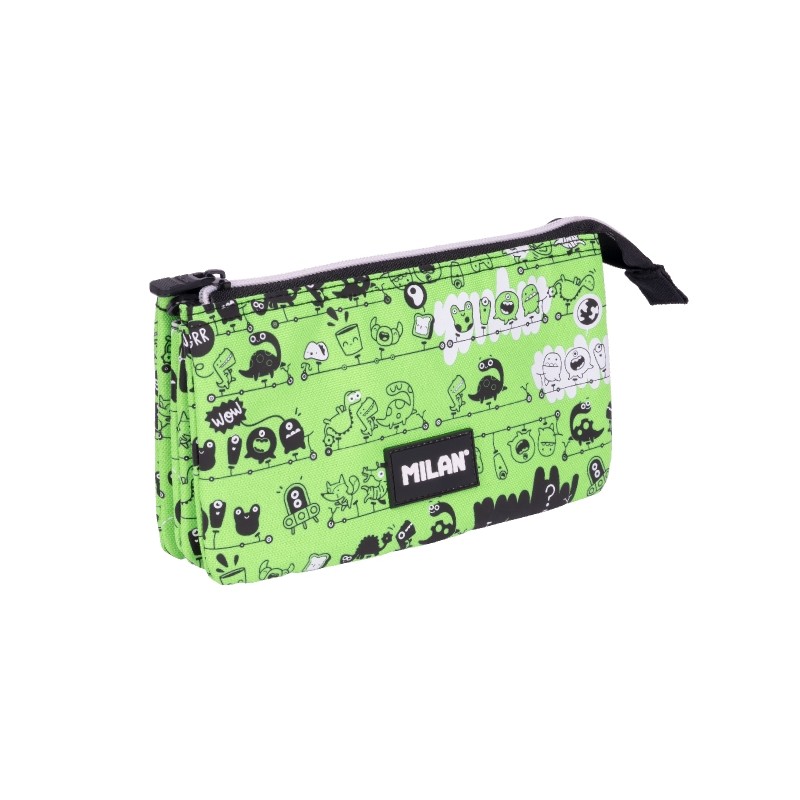 Milan Tandem 2 Custodia multiuso - 5 scomparti - 22x12x4 cm - Colore verde