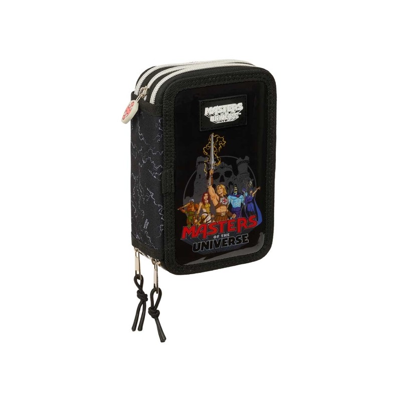 Safta Masters of the Universe Astuccio a 3 ripiani - 37 pezzi - Gomma - Matita - 2 penne a sfera - Temperamatite - 2 rig