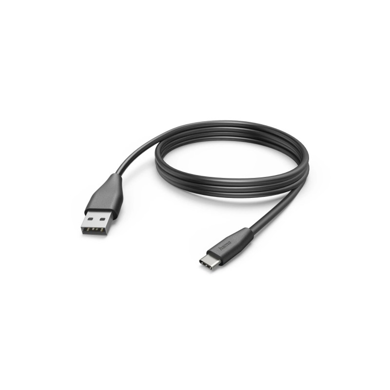 Cavo USB Hama - Lunghezza 3 m - USB-A maschio - USB-C maschio - Velocità fino a 480 Mbps - Nichelato - Colore nero