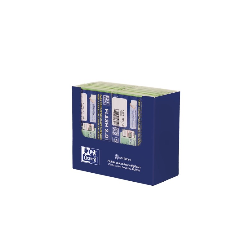 Oxford Expositor con 14 confezioni da 30 FlashCards 2.0 - Formato A7 - Righe orizzontali a 1 riga - Cartoncino da 250 g 