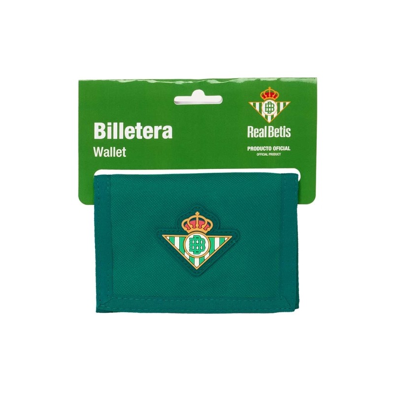 Safta Real Betis Balompie Portafoglio - Da appendere - Chiusura in velcro - Resistente all'acqua - Scomparti interni - T